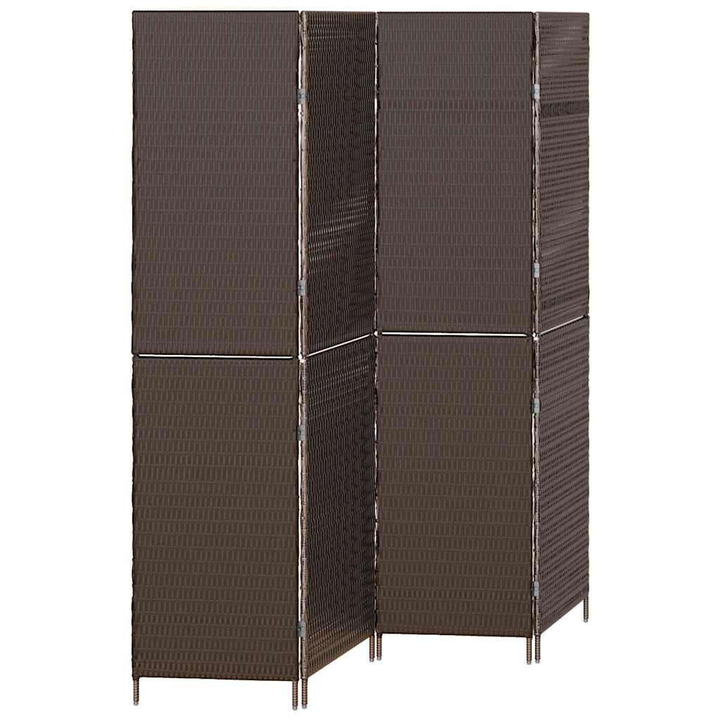 Raumteiler Schwarz 146 x 180 cm Poly-Rattan