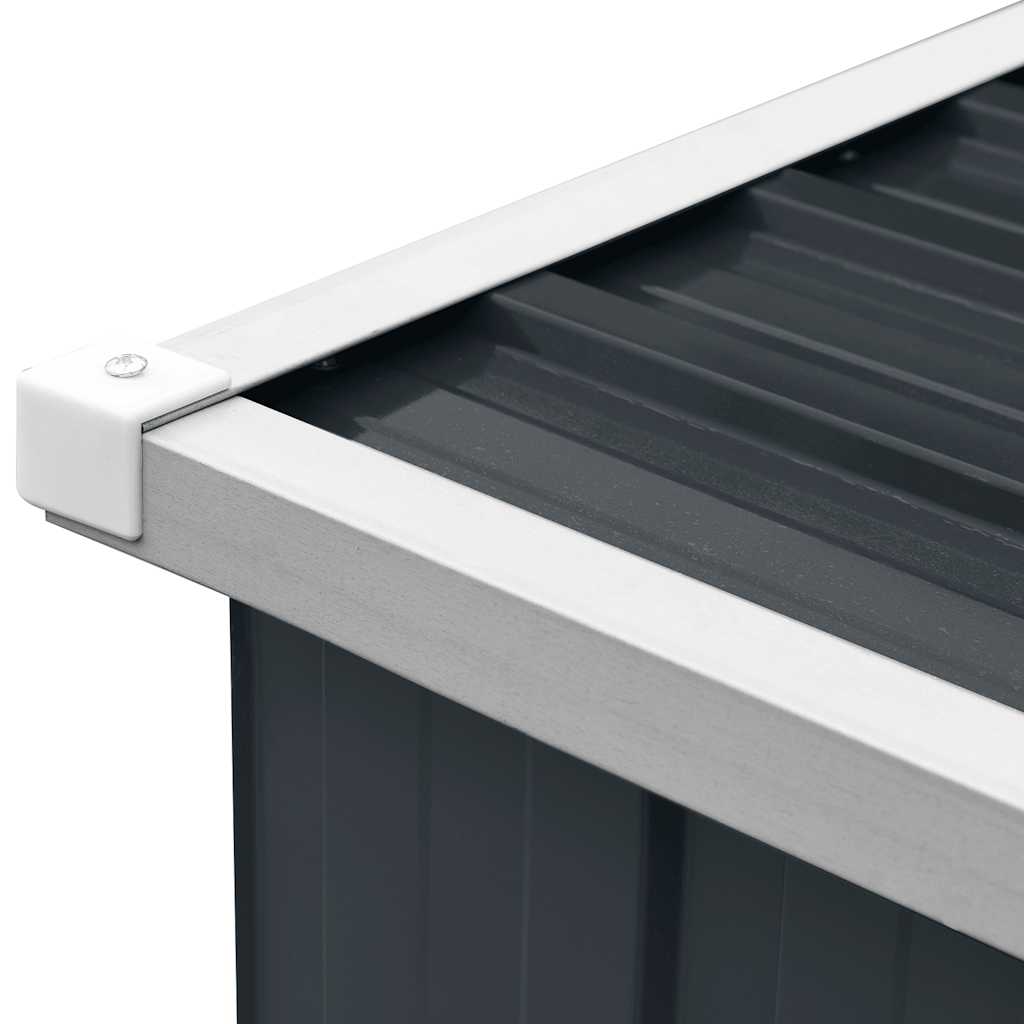 Brennholzlager aus verzinktem Stahl 330x84x152 cm Grau