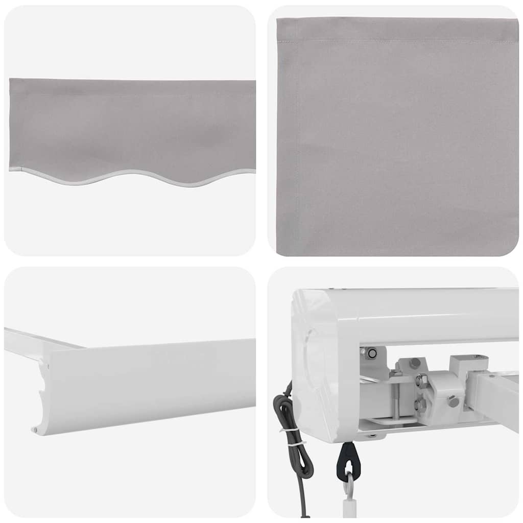 Markise Einziehbar Blau und Weiß 4x3 m Stoff und Aluminium