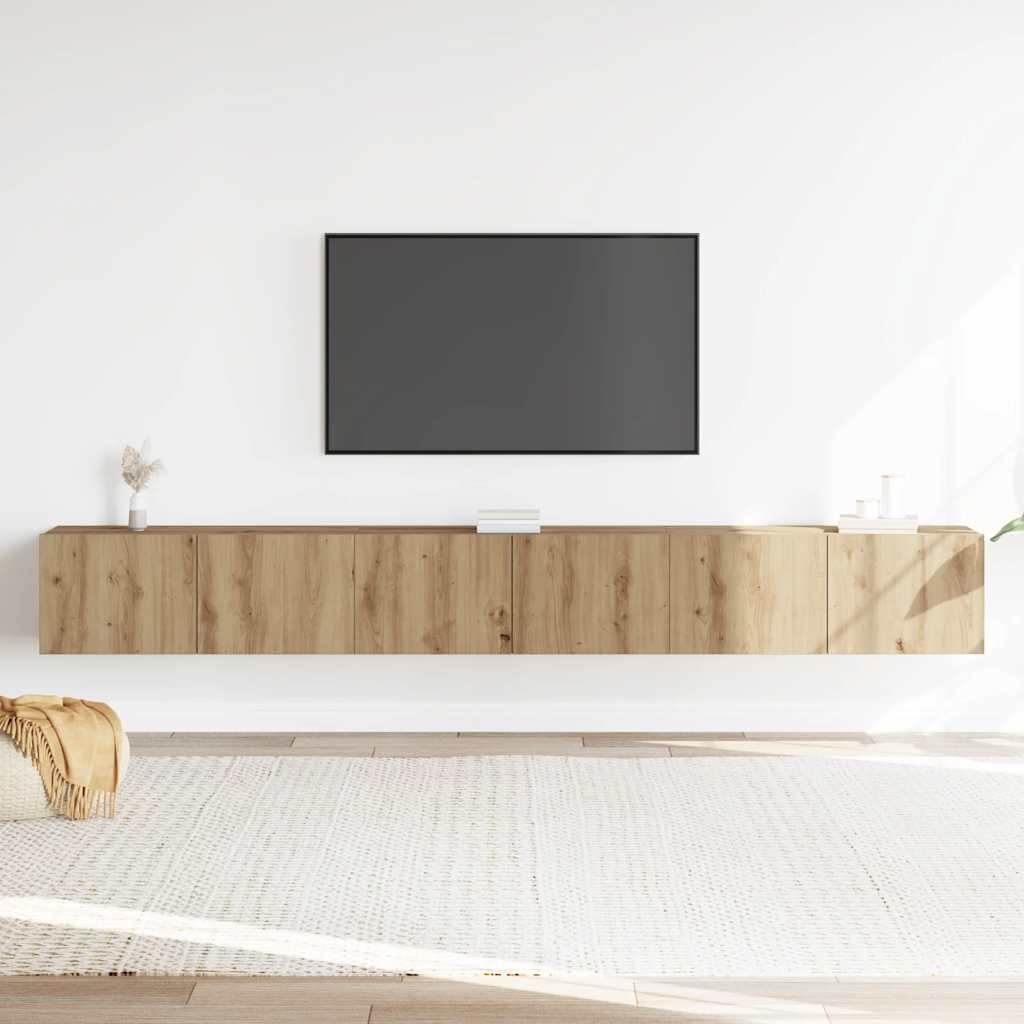 3-tlg. TV-Schrank-Set Weiß Holzwerkstoff