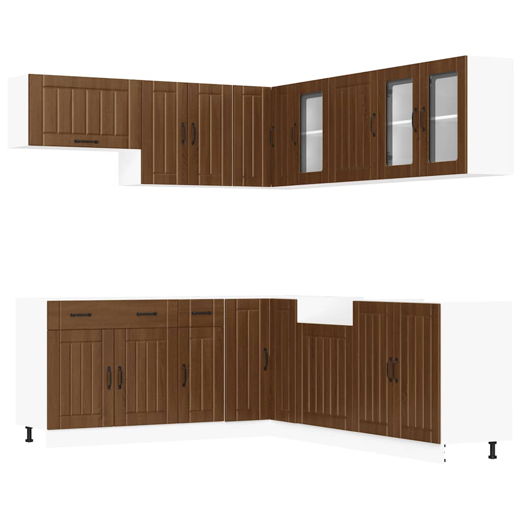 11-tlg. Küchenschrank-Set Lucca Weiß Holzwerkstoff