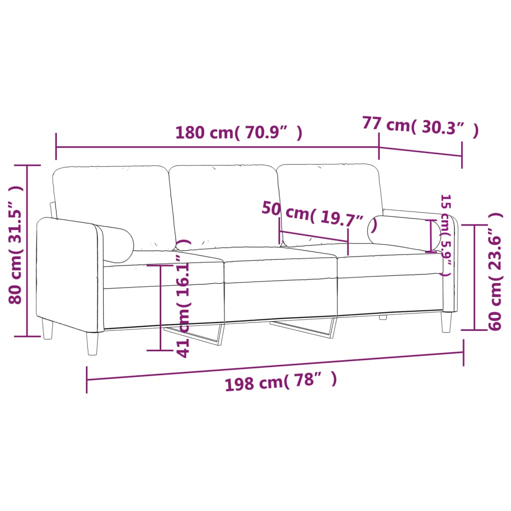 2-Sitzer-Sofa mit Zierkissen Dunkelgrün 120 cm Samt