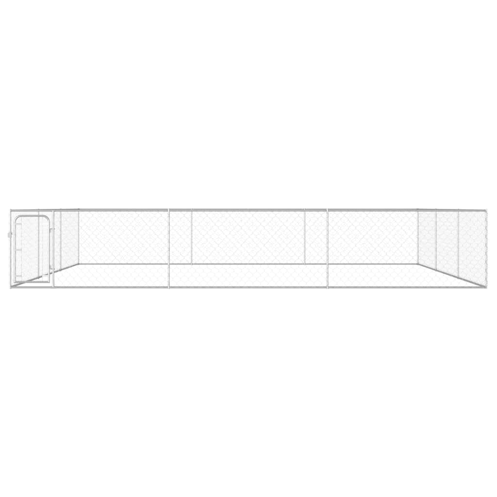 Outdoor-Hundezwinger Verzinkter Stahl 4 x 4 x 1 m