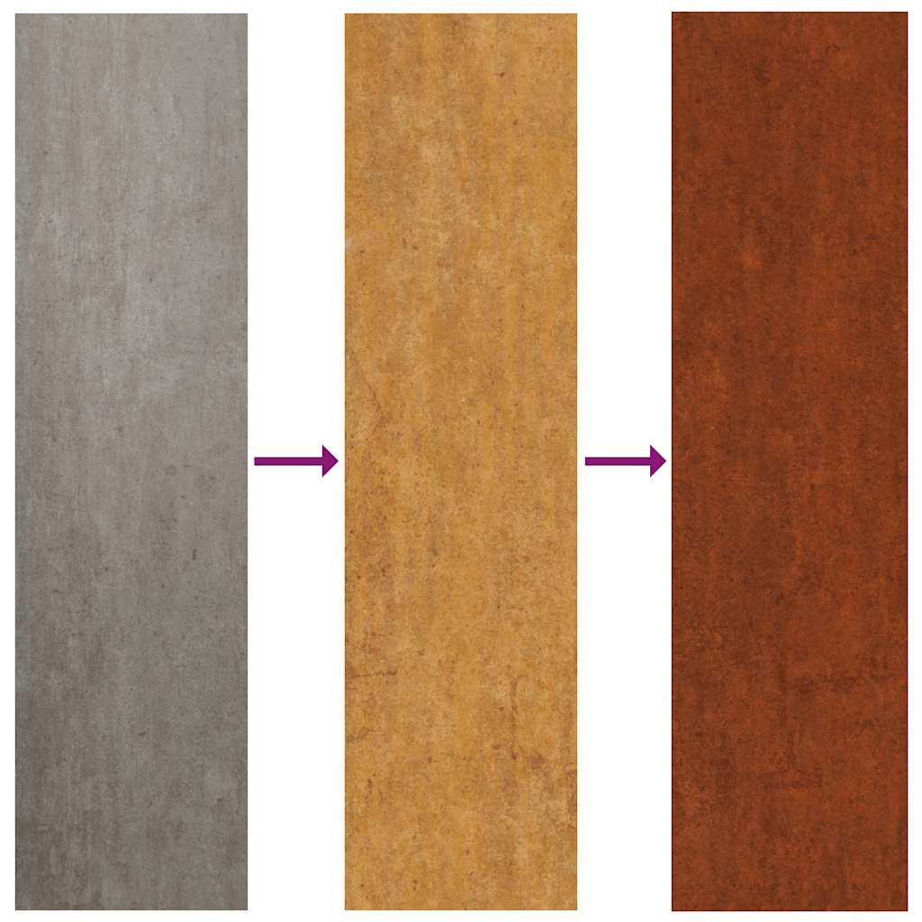 Raseneinfassung 10 pcs 10 x 103 cm Wetterfeststahl Rostig