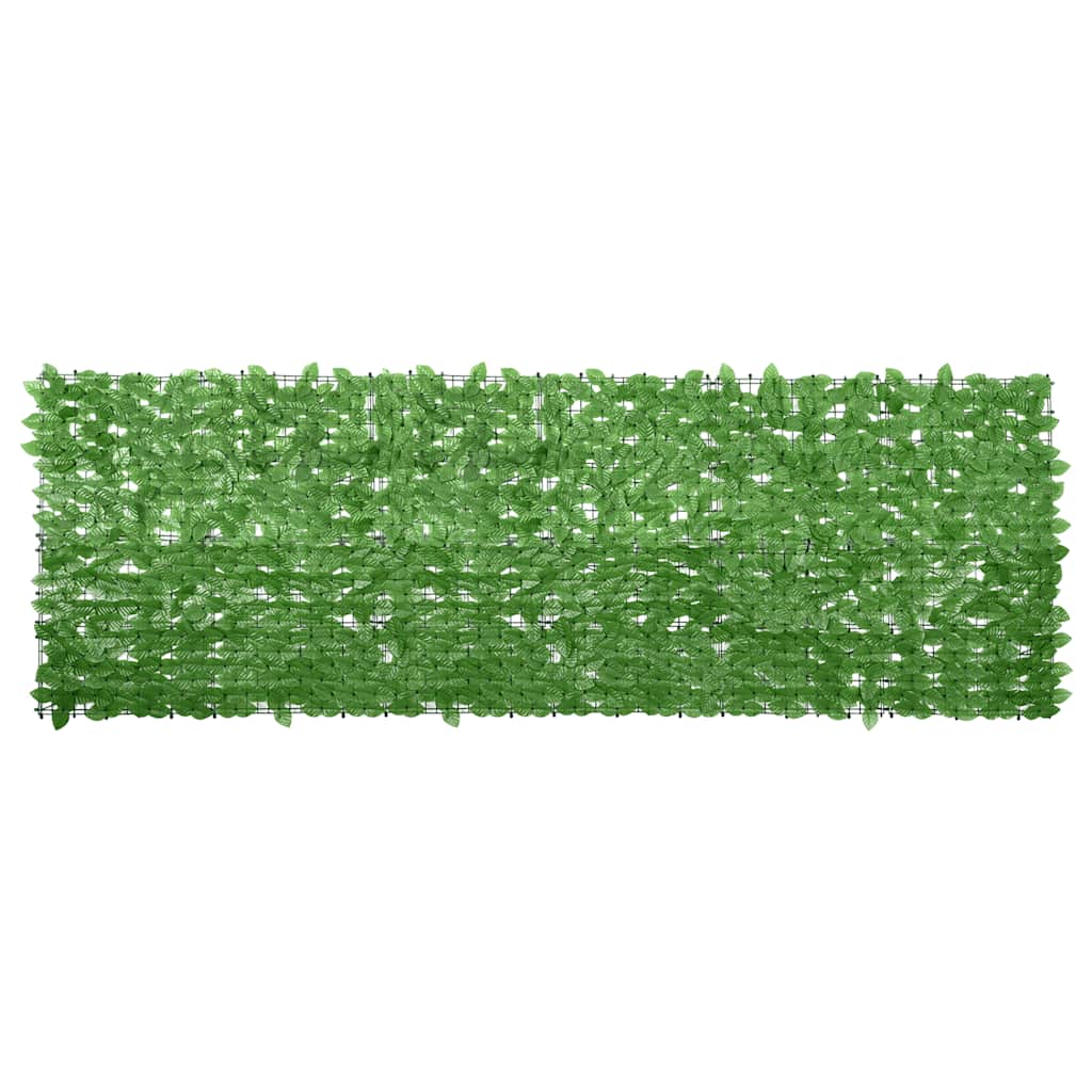 Balkon-Sichtschutz mit Dunkelgrünen Blättern 300x75 cm