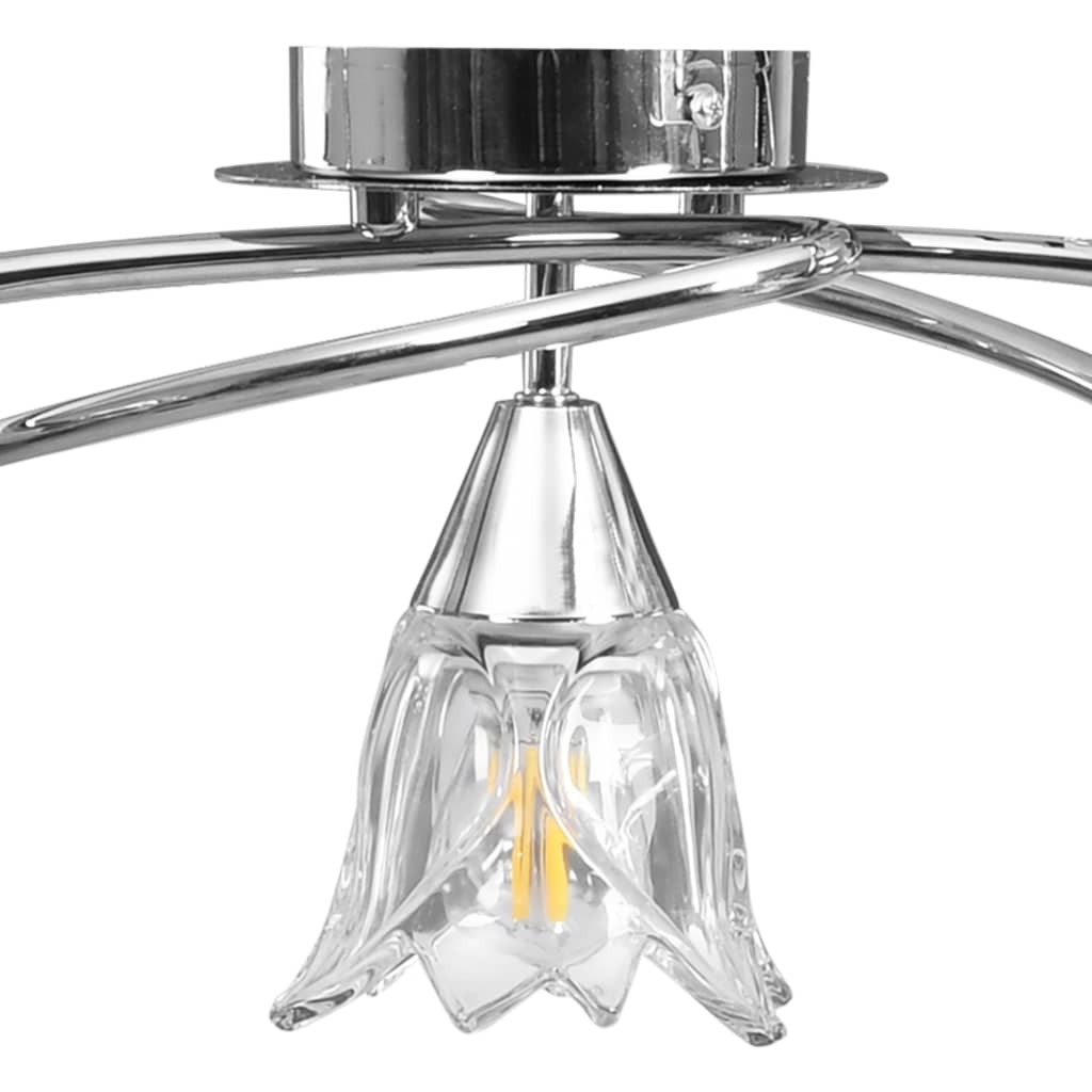 Deckenleuchte mit Keramik-Lampenschirmen für 5 E14 Glühlampen