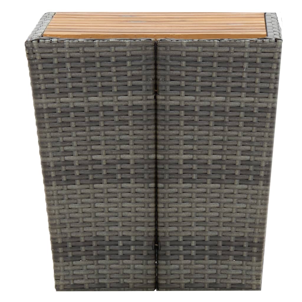 Beistelltisch Beige 41,5x41,5x44 cm Poly Rattan und Hartglas