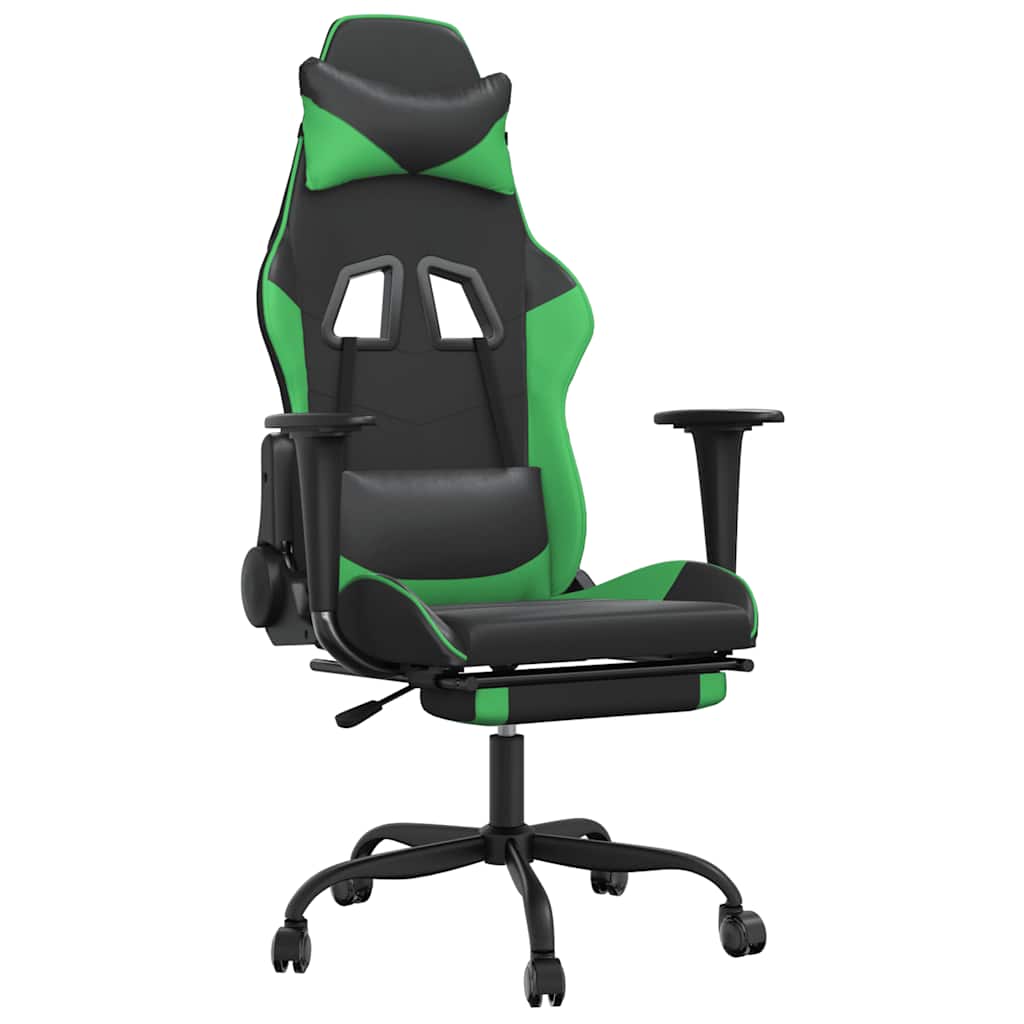 Gaming-Stuhl mit Massagefunktion Schwarz und Rot Kunstleder