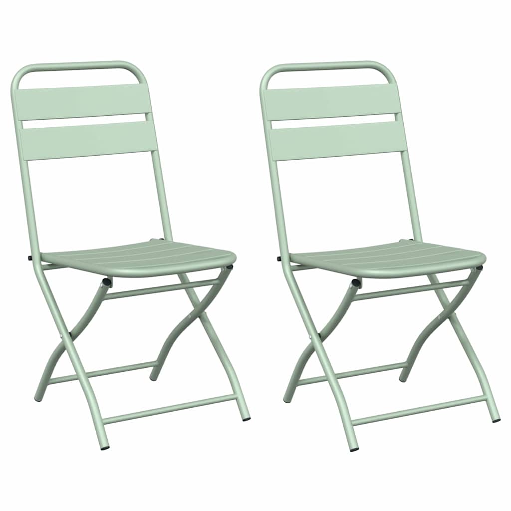 Gartenklappstuhl 2 pcs Grün 42 x 52 x 82 cm