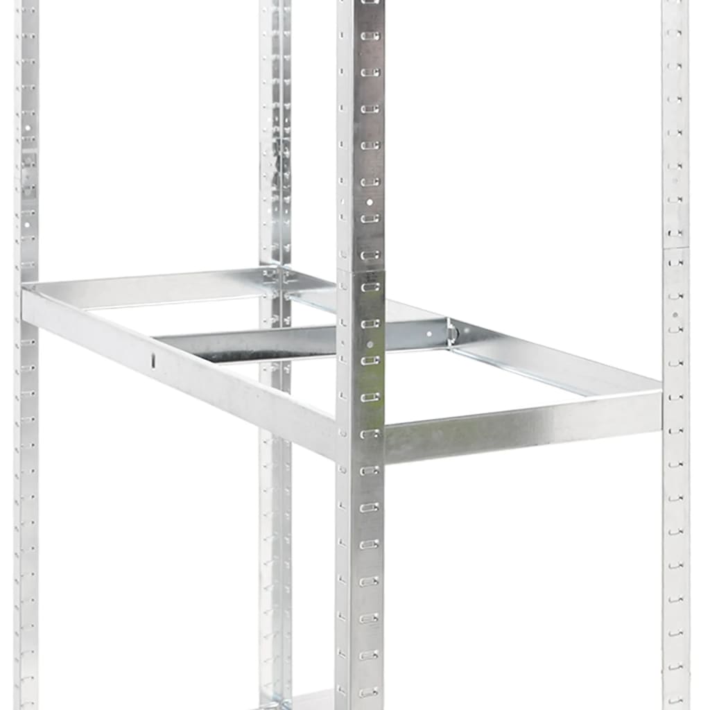 Reifenregale mit 2 Böden 3 Stk. Silbern 110x40x110 cm Stahl