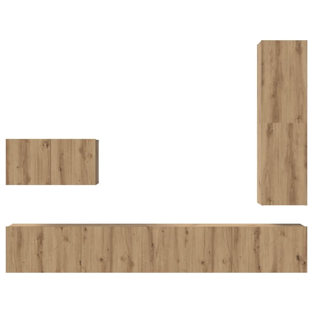 4-tlg. TV-Schrank-Set Weiß Holzwerkstoff