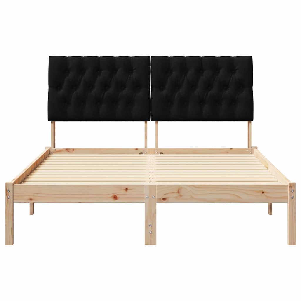 Bettgestell mit gepolstertem Kopfteil Braun 200 x 200 cm