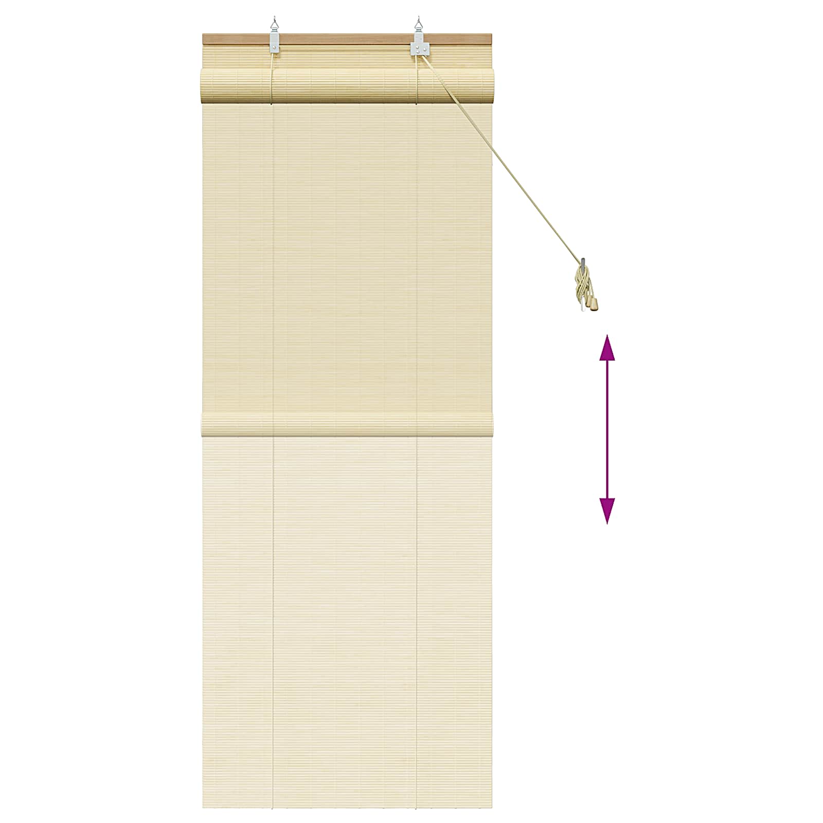Rollo Braun 60 x 160 cm Bambus