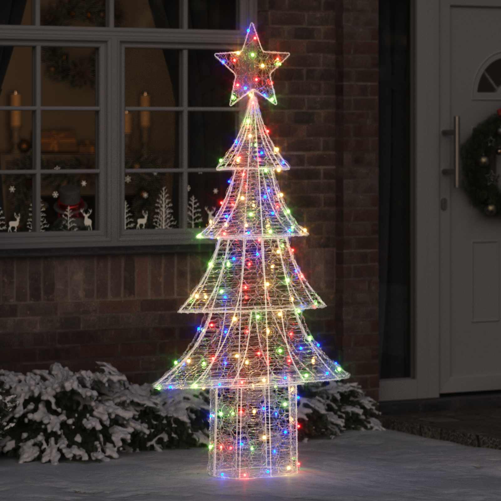 Weihnachtsbaum mit 100 LEDs Warmweiß 120 cm Acryl