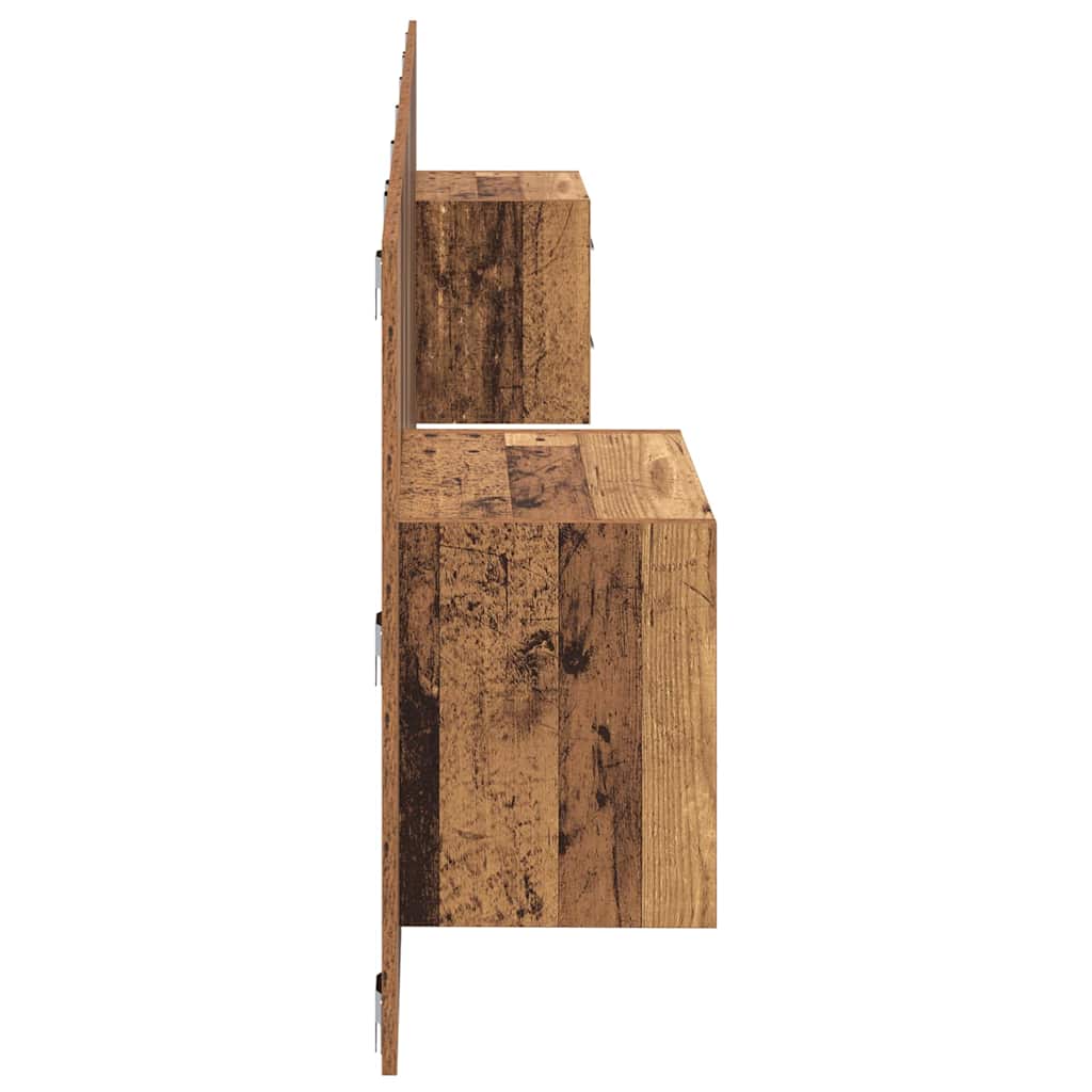 Kopfteil mit Nachttischen Weiß Holzwerkstoff