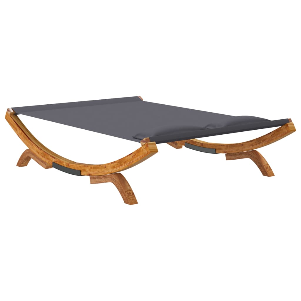 Sonnenliege 165x188,5x46 cm Bugholz Massiv Creme