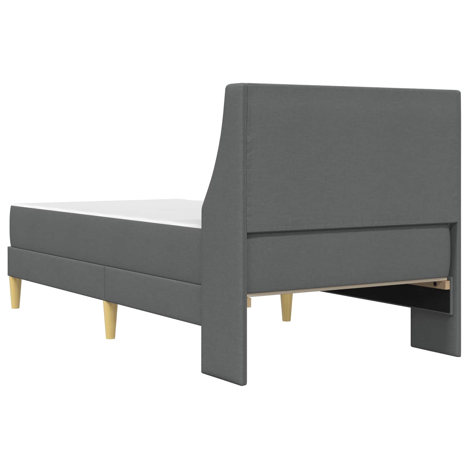 Bettgestell mit Matratze Hellgrau 80x 200 cm Polyester