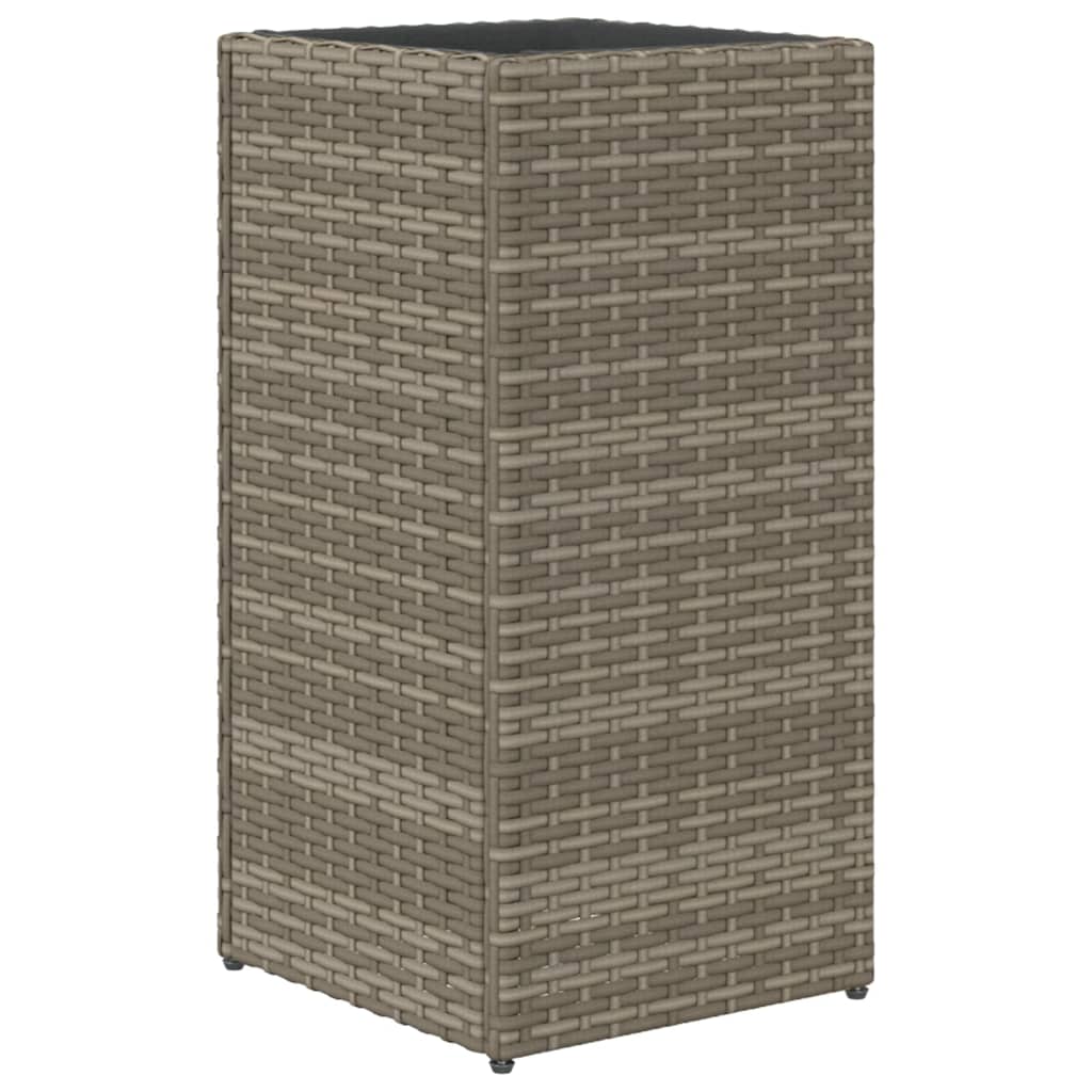 Pflanzkübel 2 Stk. Schwarz 40x40x80 cm Poly Rattan