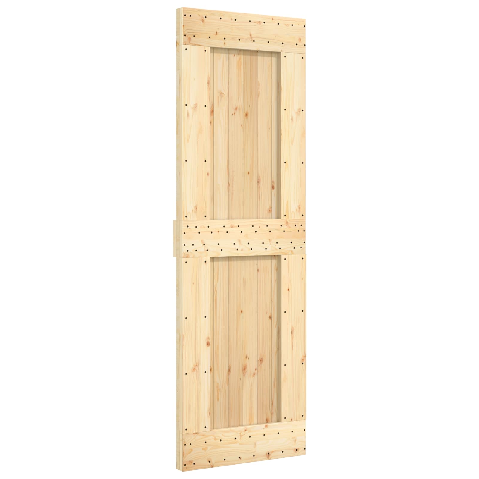Schiebetür NARVIK Natürlich und Schwarz 70 x 210 cm (213,5 cm)