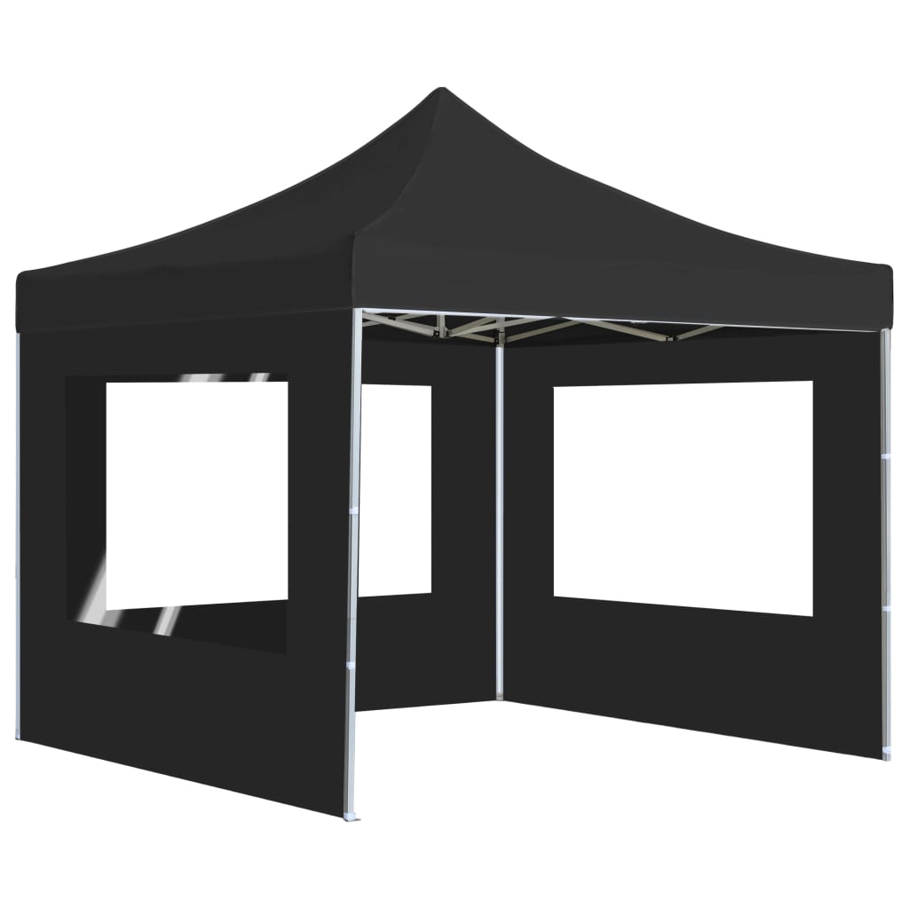 Profi-Partyzelt Faltbar mit Wänden Aluminium 3×3m Weiß