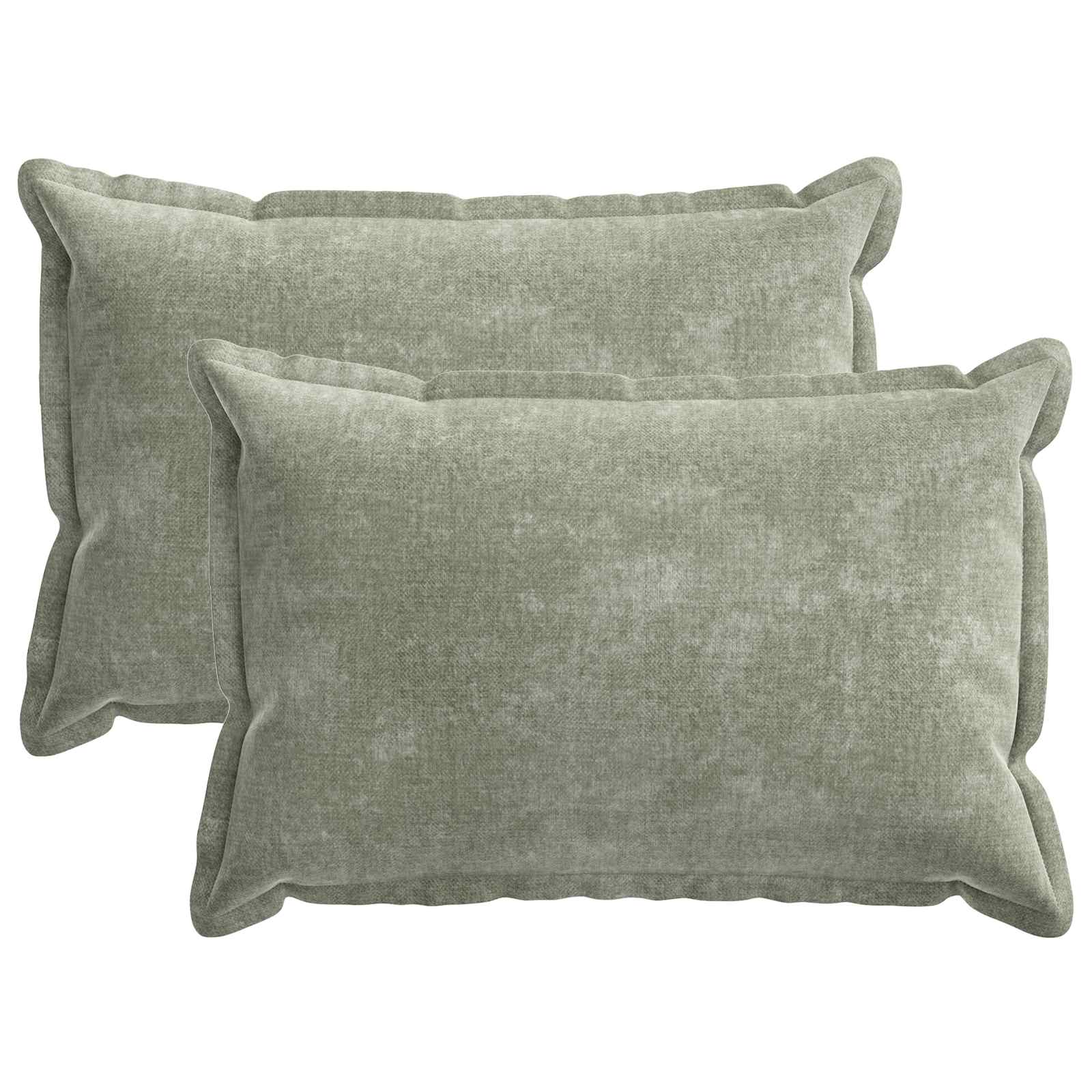Kissenbezug 2 Stk. HOUTEN Dunkelgrau 30 x 30 cm Chenille-Stoff
