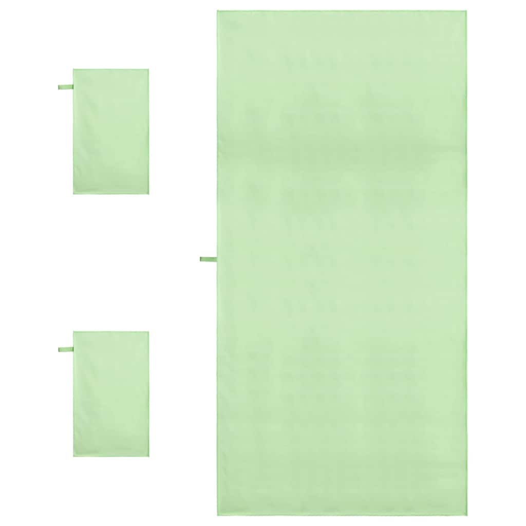 Sporthandtuch Set 3 pcs Schwarz Polyester und Polyamid