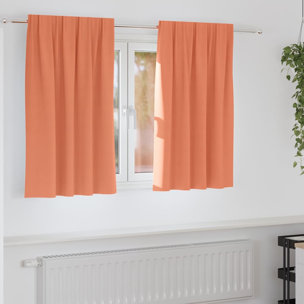 Verdunkelungs-Vorhänge mit Ringen 2 pcs Beige 140 x 140 cm
