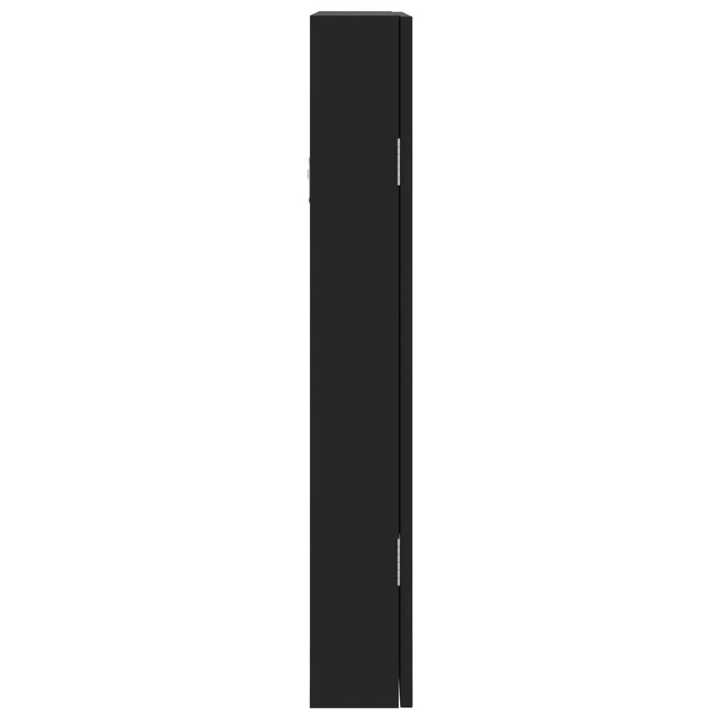 Schmuckschrank mit Spiegel Wandmontage Weiß 37,5x10x106 cm