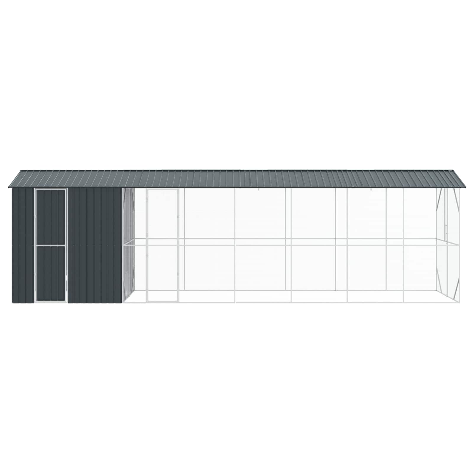 Vogelkäfig Anthrazit 422 x 103 x 142 cm Verzinkter Stahl