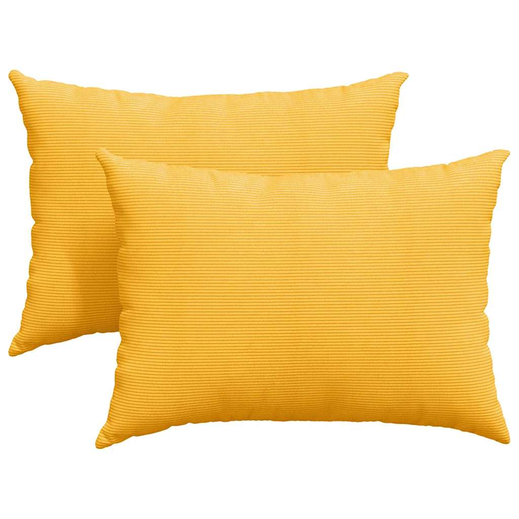 Sofakissen 2 Stück Hellgrau 50 x 30 cm Cordstoff