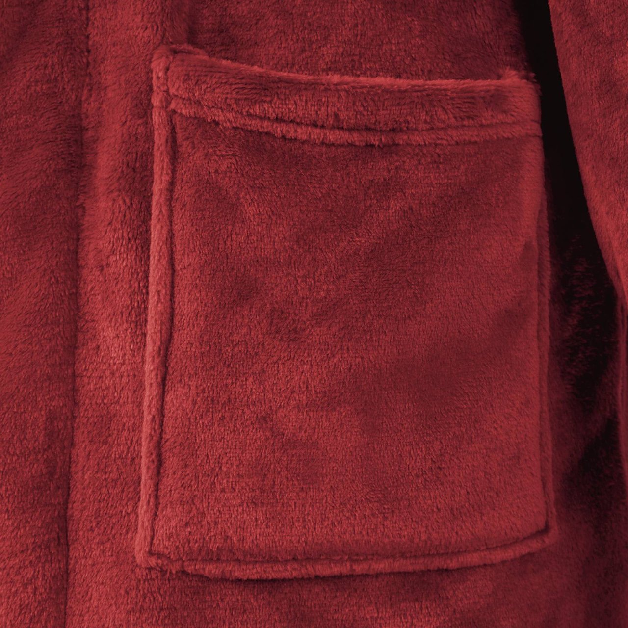 Bademantel ohne Kapuze Beige S Flanell