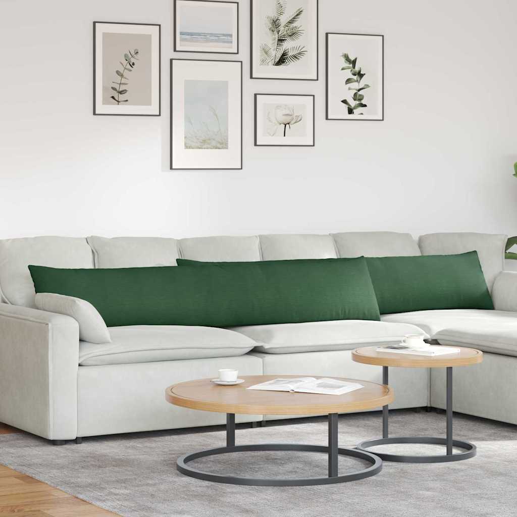 Sofakissen 2 Stück Hellgrau 50 x 30 cm Cordstoff
