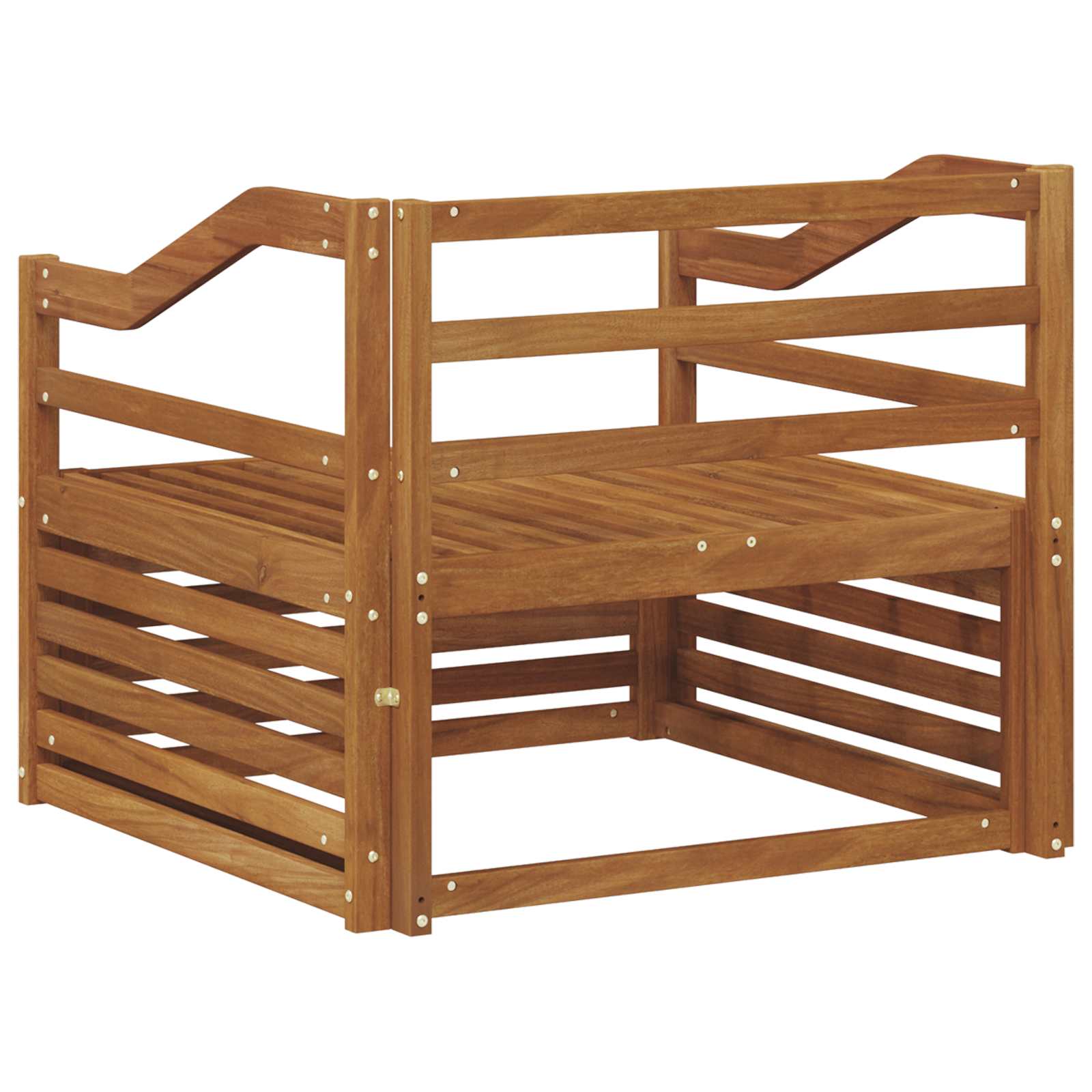 2 Stück Outdoor-Sofa Natur