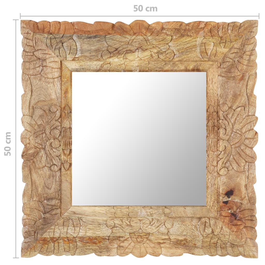 Spiegel Weiß 80x50 cm Mango Massivholz