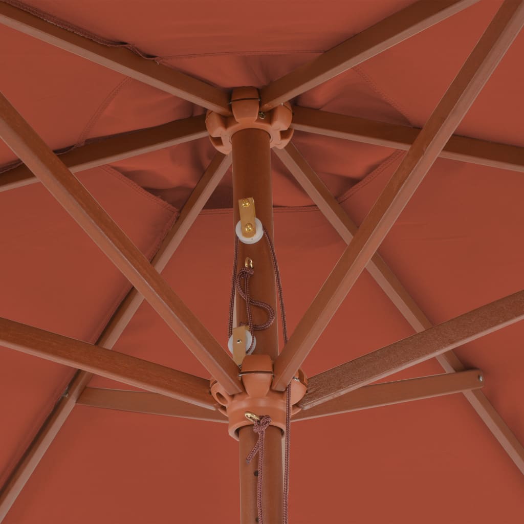 Sonnenschirm mit Holz-Mast 270 cm Blau