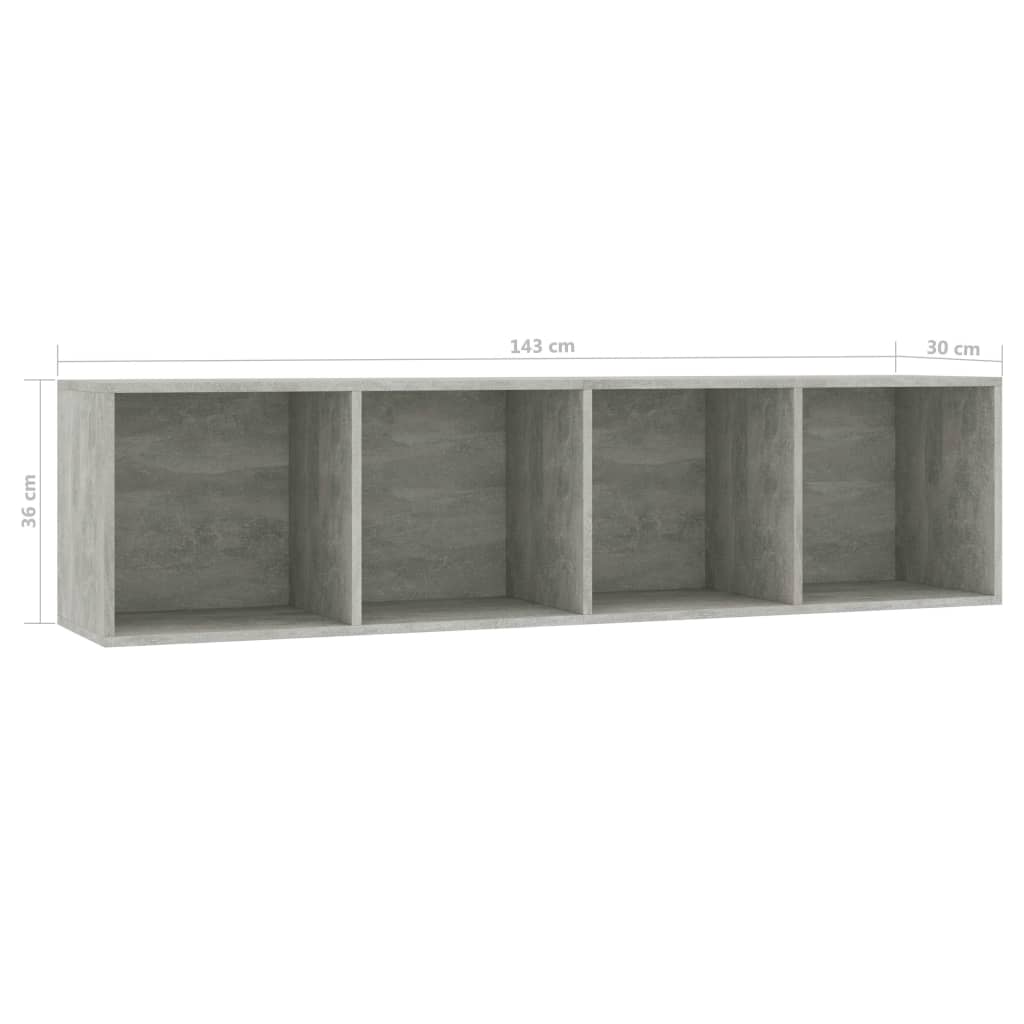 Bücherregal/TV-Schrank Weiß 143×30×36 cm