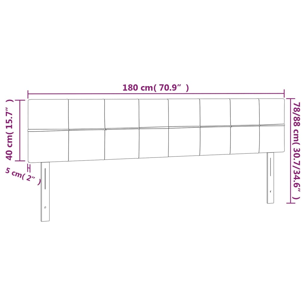 Kopfteil Hellgrau 80x5x118/128 cm Stoff