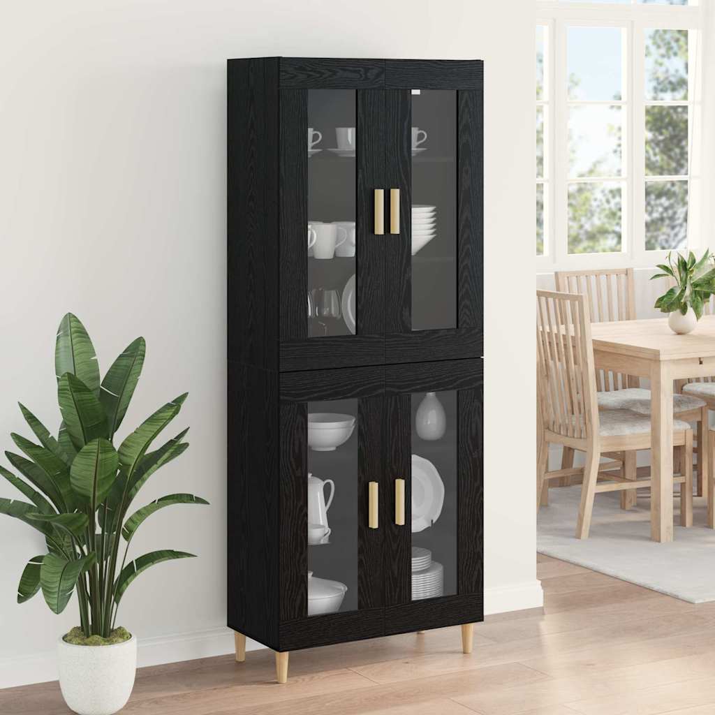 Highboard Altholz 69,5 x 34 x 180 cm Holzwerkstoff