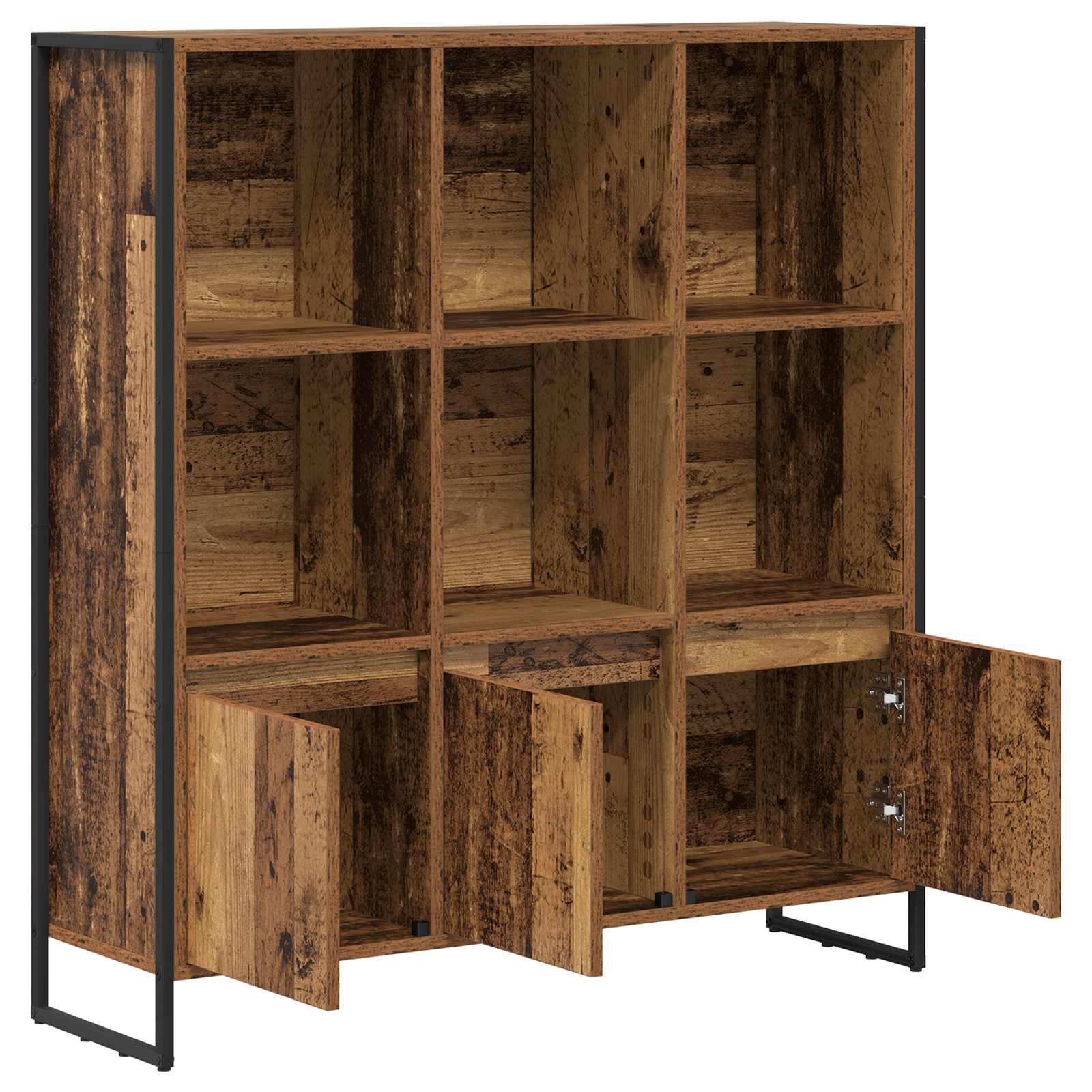 Bücherregal 2 pcs Schwarz Eichen-Optik 99,5 x 30 x 108 cm
