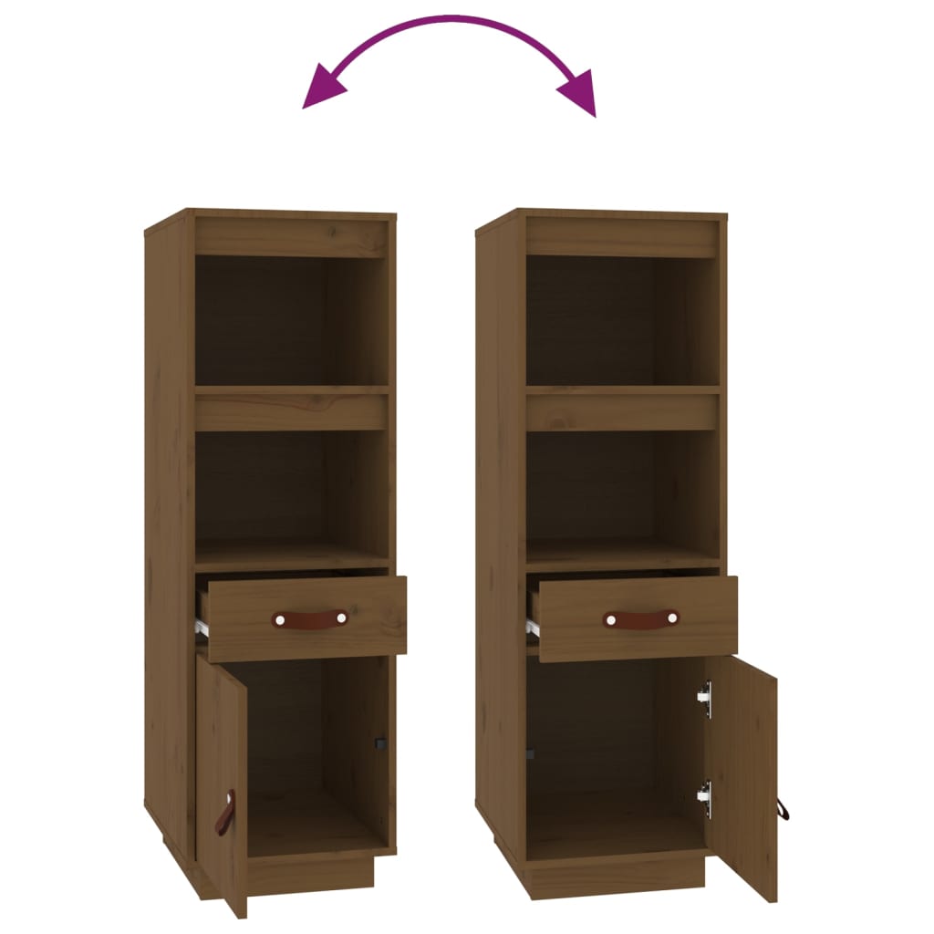 Highboard 34x40x108,5 cm Massivholz Kiefer