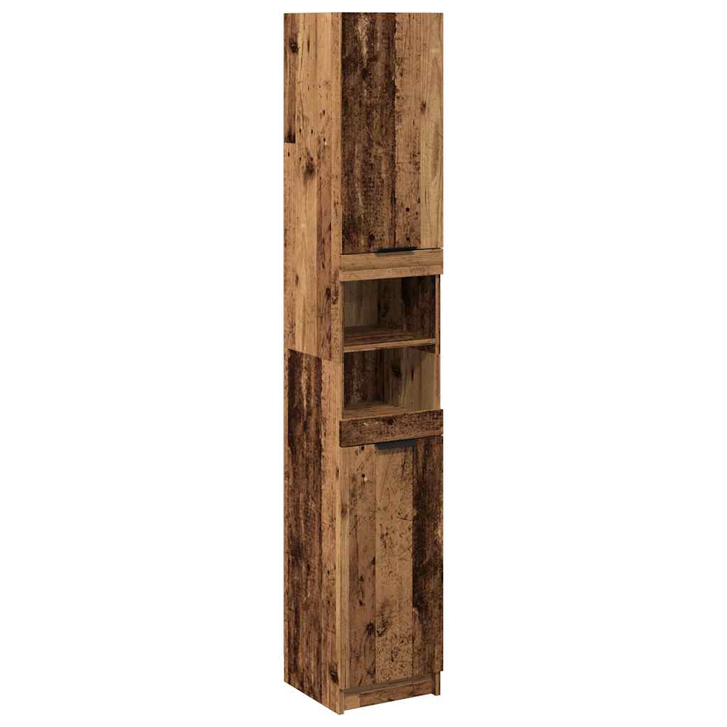 Badschrank Weiß 32x34x188,5 cm Holzwerkstoff
