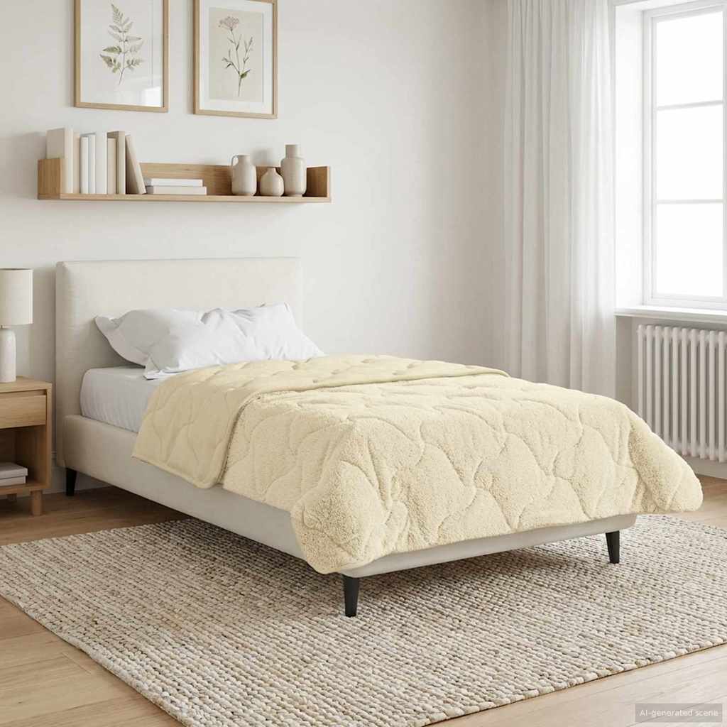 Winterbettdecke Gepolstert Anthrazit 135 x 200 cm