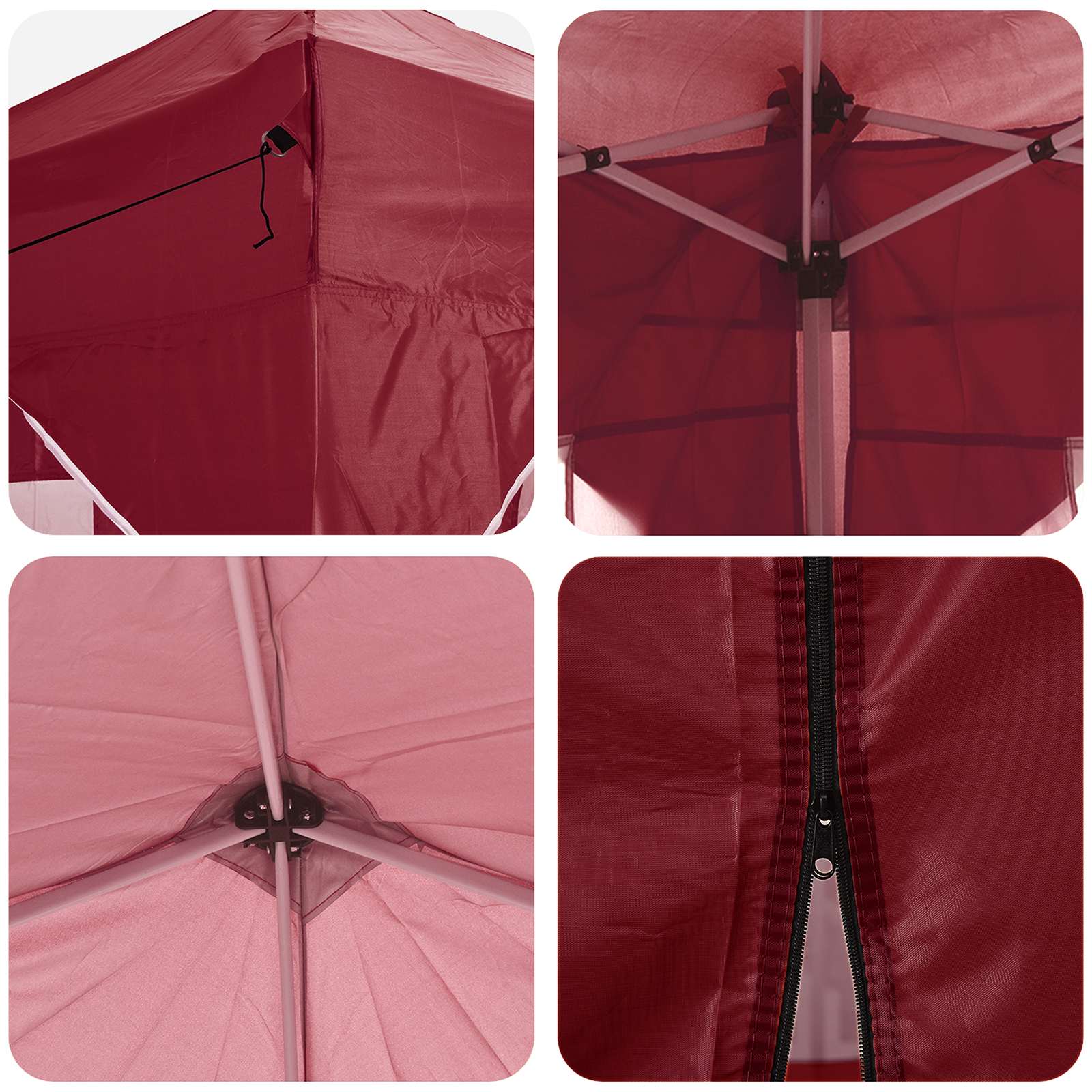 Pop-up Partyzelt 290 x 290 x 245 cm Creme