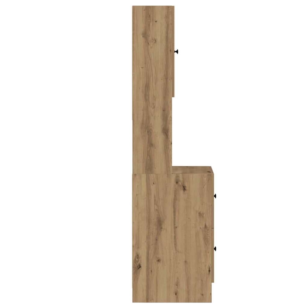 Küchenschrank Weiß 60x50x180 cm Holzwerkstoff