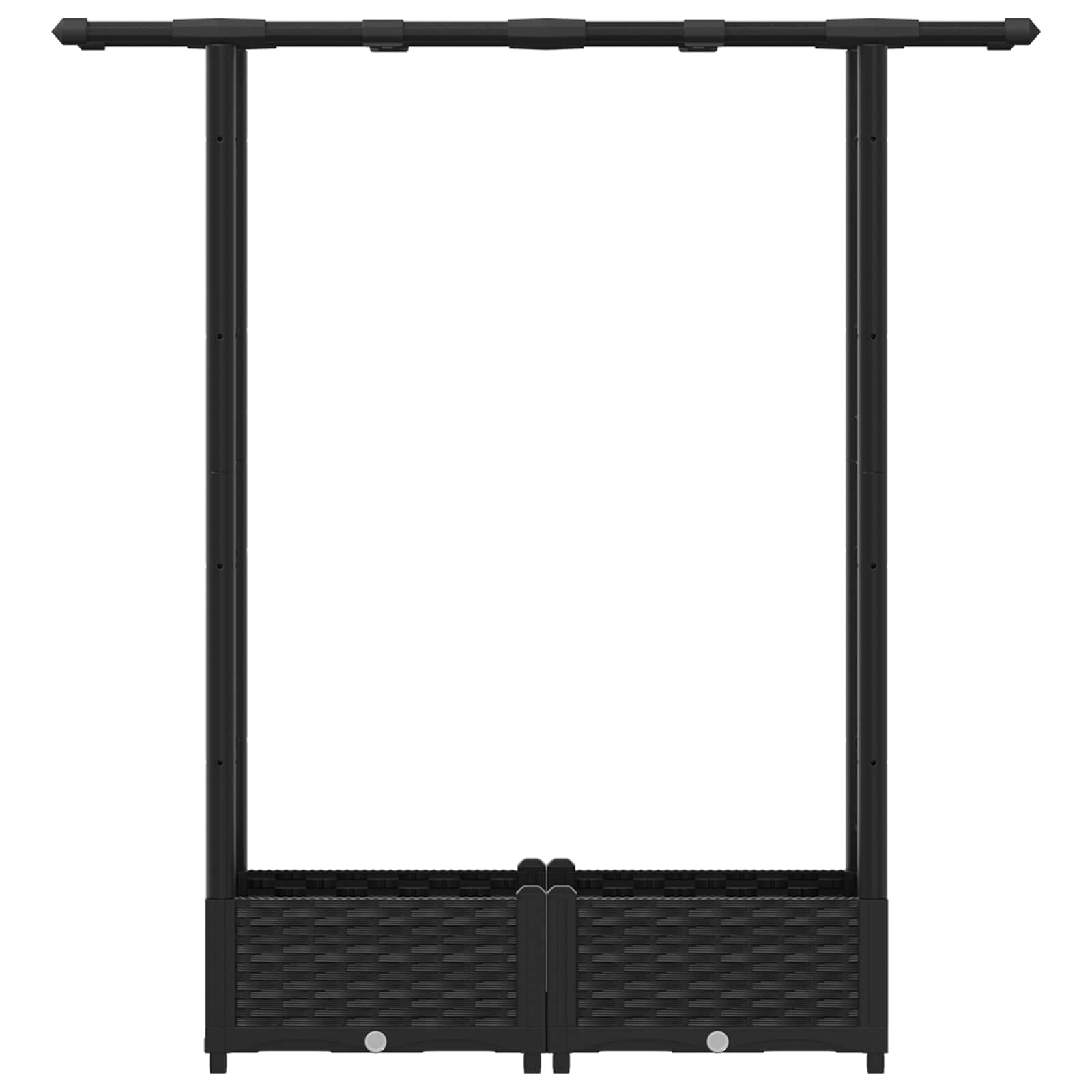 Hochbeet mit Rankgitter und Dach Braun 124 x 40 x 123 cm PP