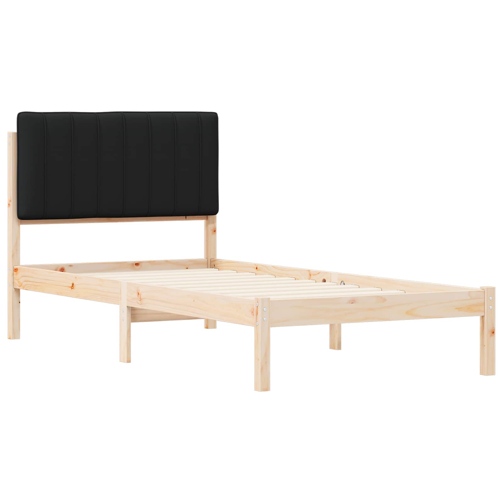 Bettgestell mit gepolstertem Kopfteil Hellgrau 200 x 200 cm