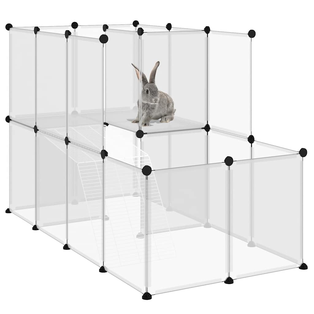 Kleintierkäfig Schwarz 142x74x93 cm PP und Stahl