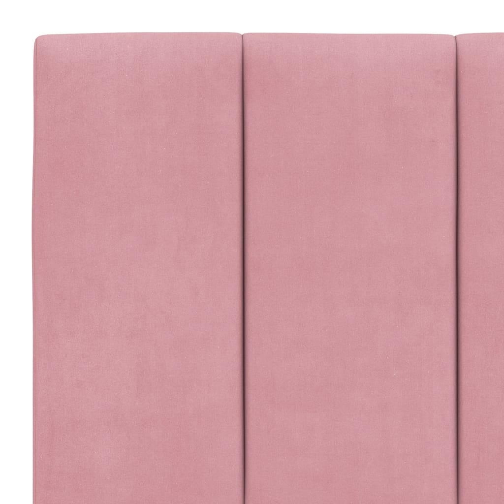 Bett mit Matratze "Hanko" Hellgrau 80x200 cm Samt