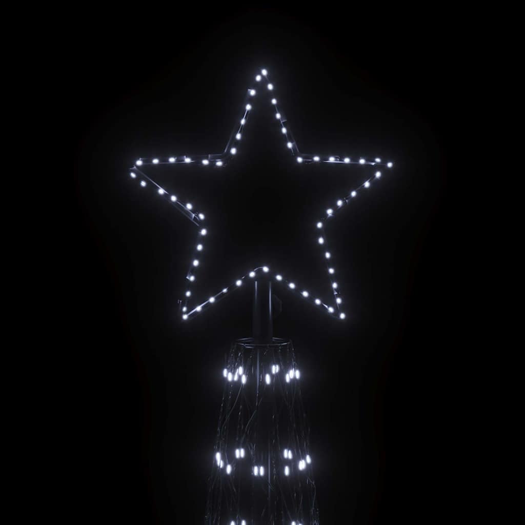 LED-Weihnachtsbaum Kegelform Kaltweiß 1400 LEDs 160x500 cm