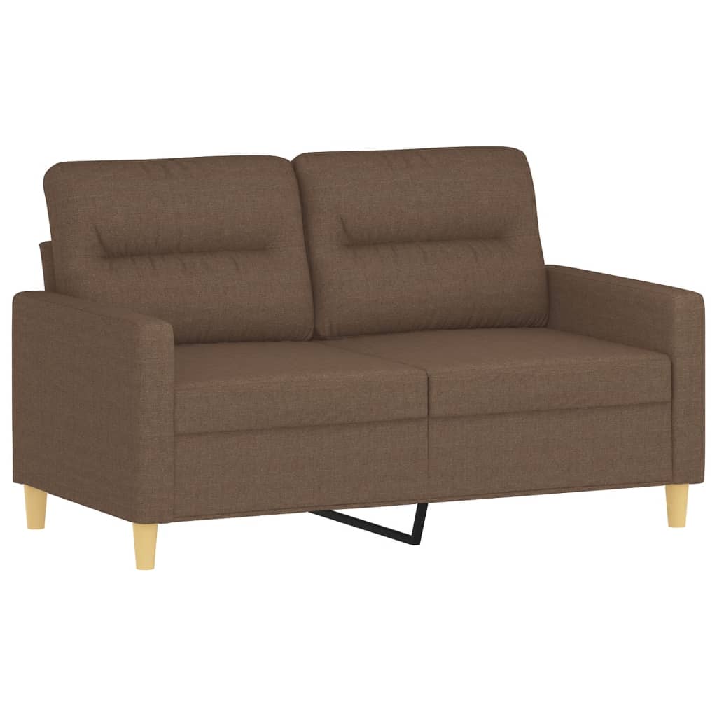 4-tlg. Sofagarnitur mit Kissen Taupe Stoff